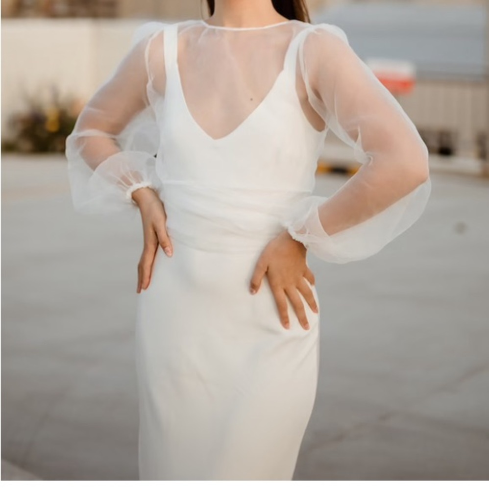 Zara White Organza Top NWT